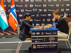 FIDE World Cup final between Pragg & Carlsen goes into a tiebreaker