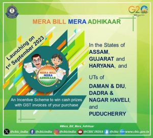 Govt to launch ‘Mera Bill Mera Adhikaar’ scheme to win up to 1 Crore from September 1