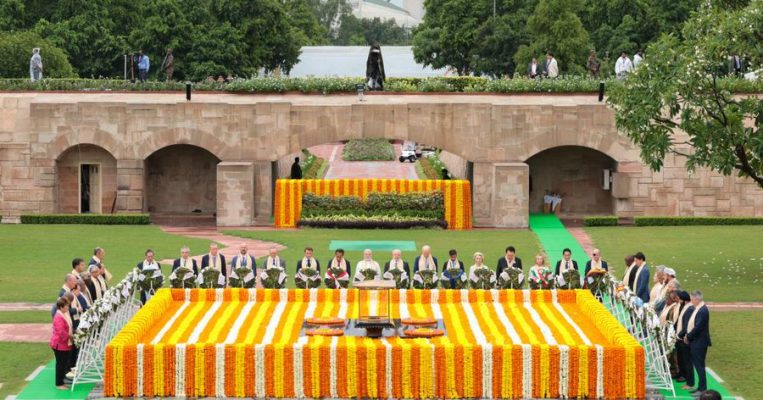 G20 Summit: World leaders pay homage to Mahatma Gandhi at Raj Ghat