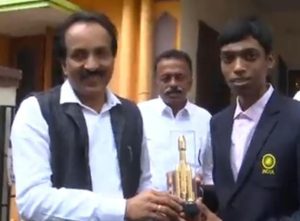 ISRO Chief Somanath meets chess prodigy Praggnanandhaa at his house in Chennai