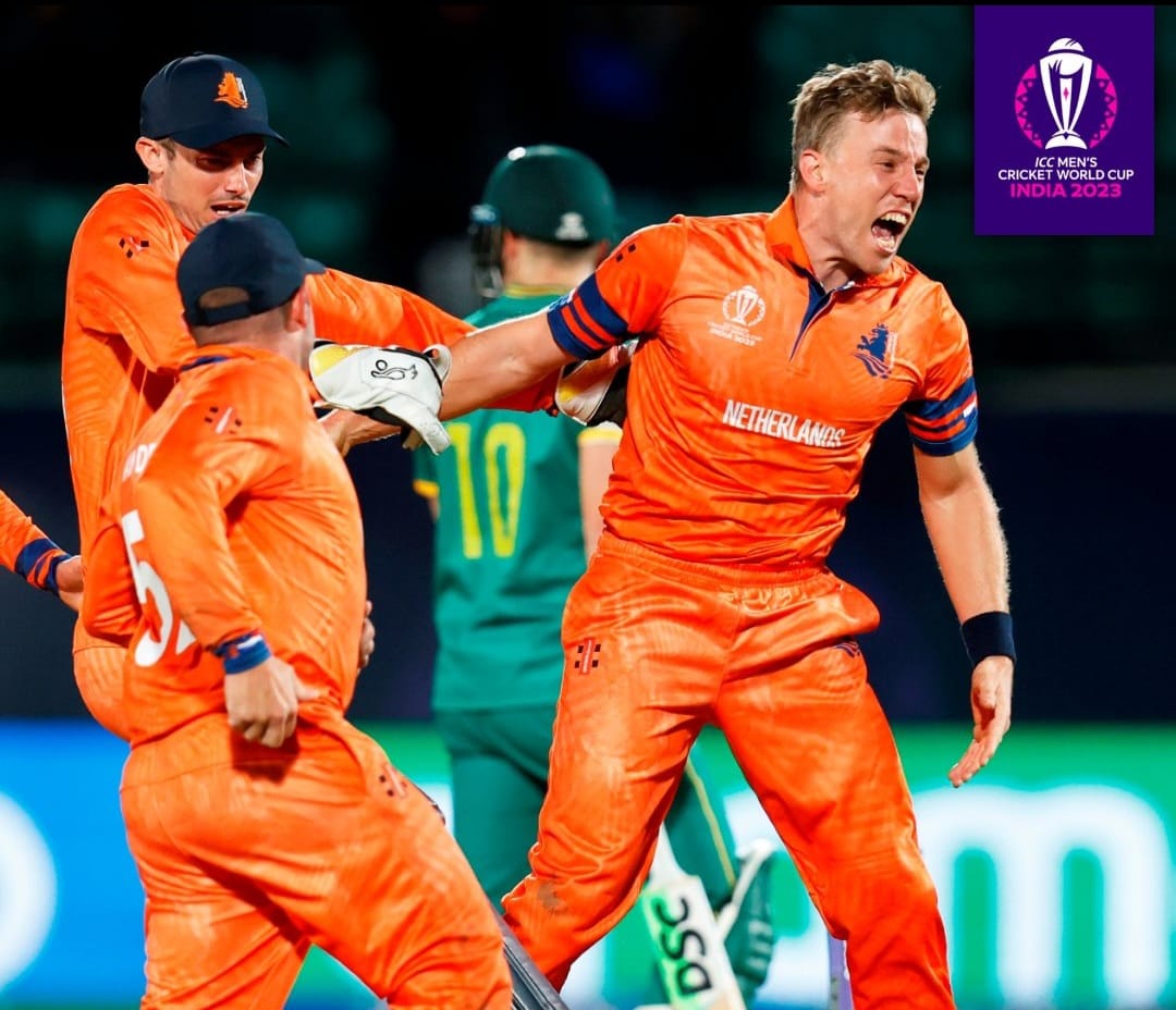 The Netherlands deliver second major shock of World Cup, stun South Africa by 38 runs