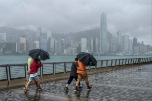 Remnants of Typhoon Koinu bring heavy rain to Hong Kong