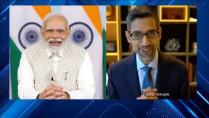 PM Modi interacts virtually with Google CEO pichai