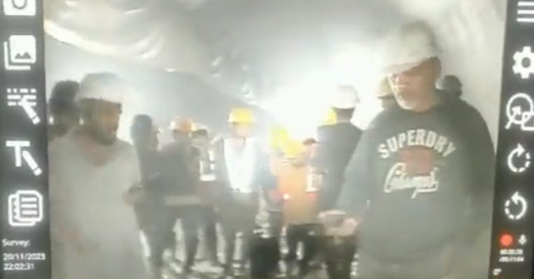 First images from Uttarakhand tunnel show workers trapped for nine days