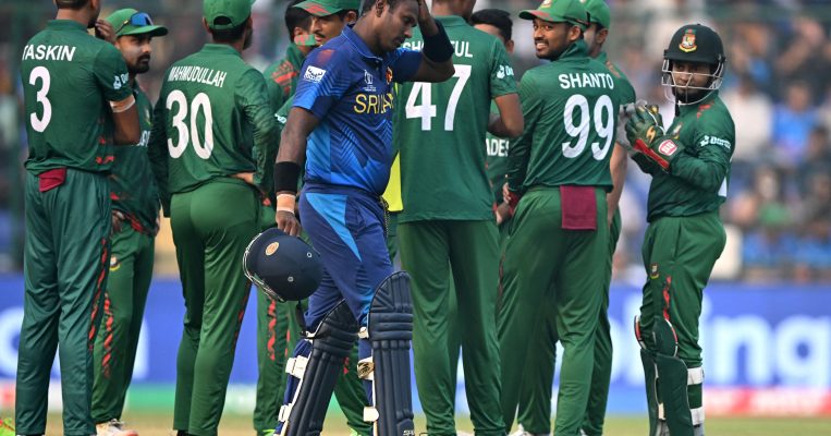 World Cup 2023: Sri Lanka and Bangladesh players refuse to shake hands after ‘timed out’ controversy