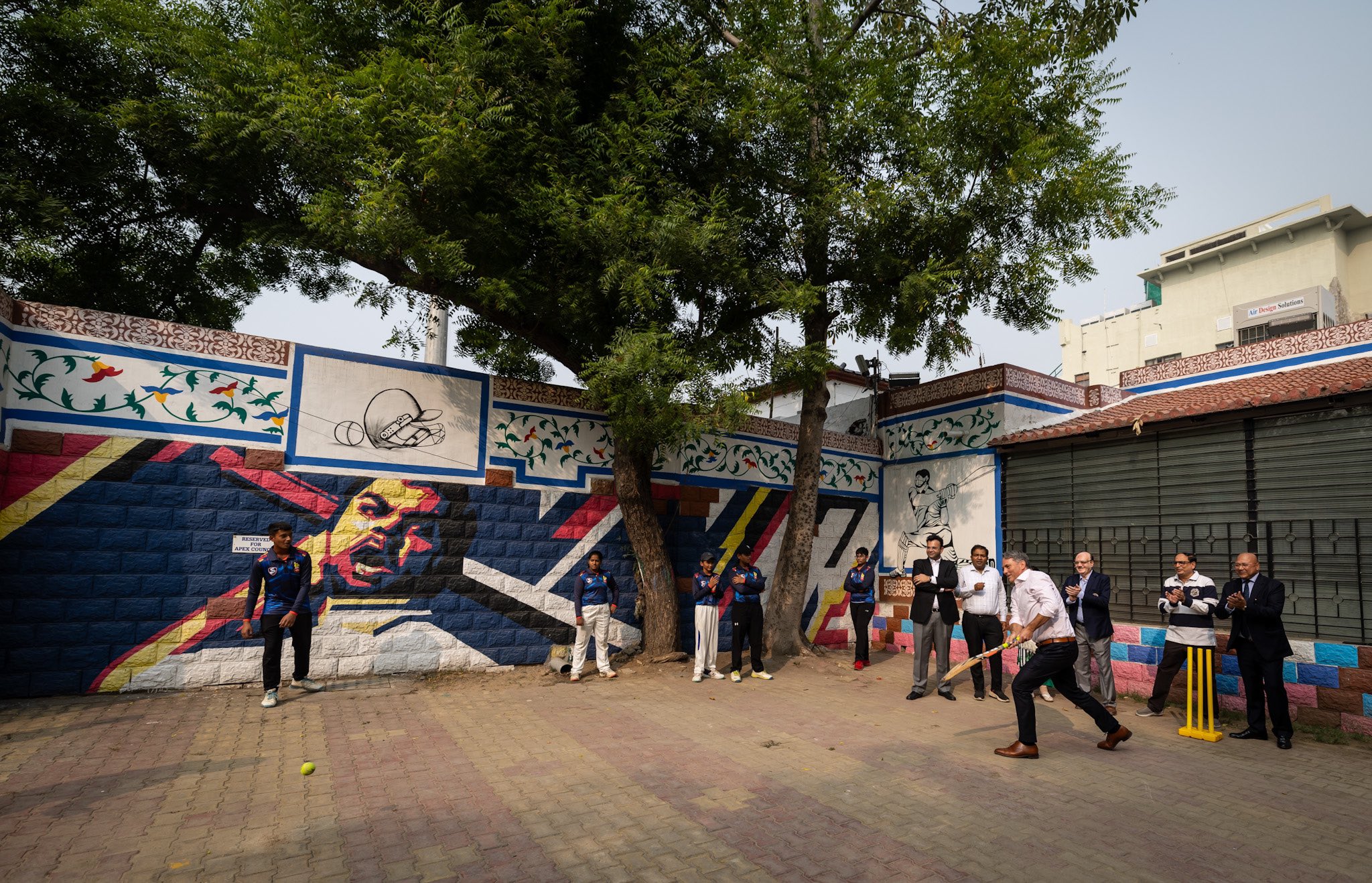 Australian Deputy PM Marles plays ‘gully cricket’ in Delhi’s Arun Jaitley Stadium