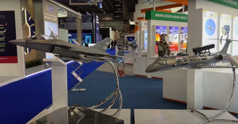 Indian pavilion showcases model of futureproof  TEDBF at  Dubai Airshow, showcasing Naval Aviation Prowess