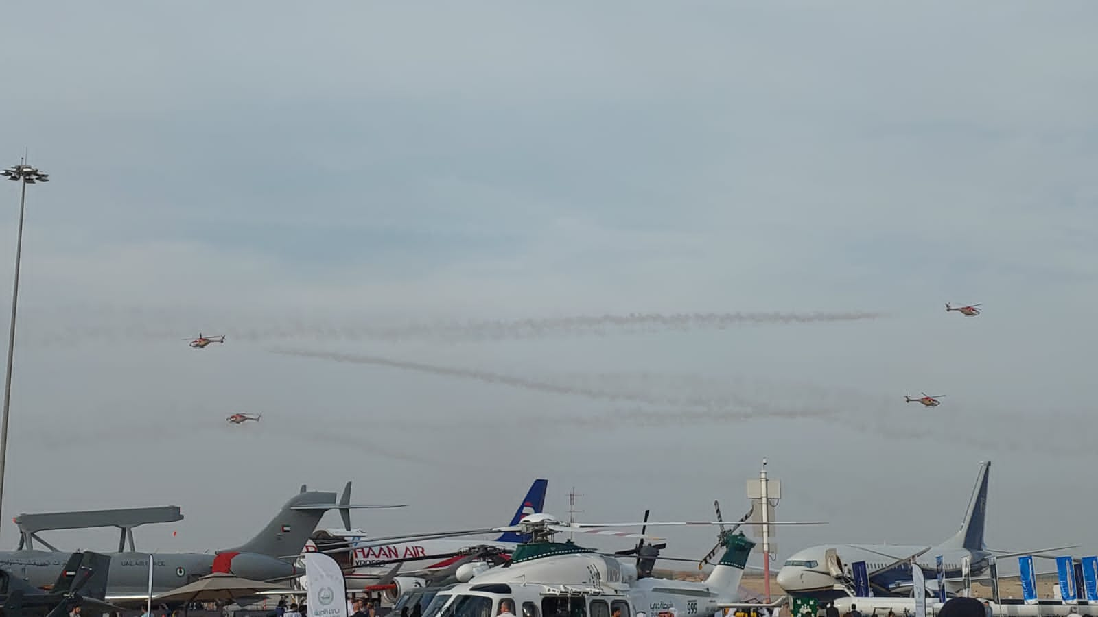 Sarang Helicopter Display Team impresses audiences at Dubai Air Show 2023