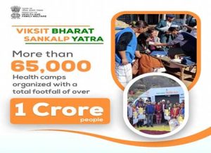 Viksit Bharat Sankalp Yatra surpasses 1 crore footfall