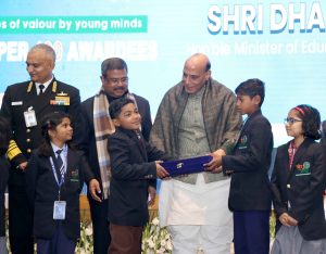 Defence Minister Rajnath Singh honours 'Super-100' achievers of Project Veer Gatha 3.0