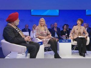 Union Minister Hardeep Singh Puri affirms India's green energy commitment at Davos