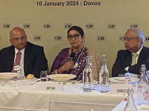 Union Minister Smriti Irani calls for "women-led development" at Davos Summit