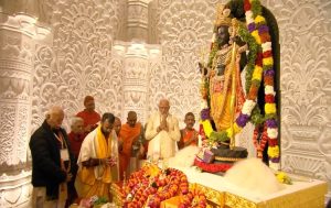 PM Modi unveils Ram Lalla idol during grand consecration ceremony in Ayodhya