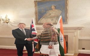 Rajnath Singh & his British counterpart Shapps review India-UK defence relations, signing two MoUs