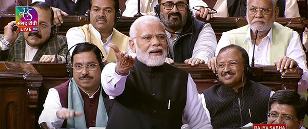 Prime Minister Modi fires back at Congress in Rajya Sabha debate, targets Kharge and Rahul Gandhi