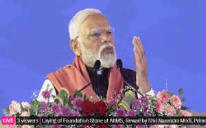 PM Modi lays foundation stone for AIIMS Rewari