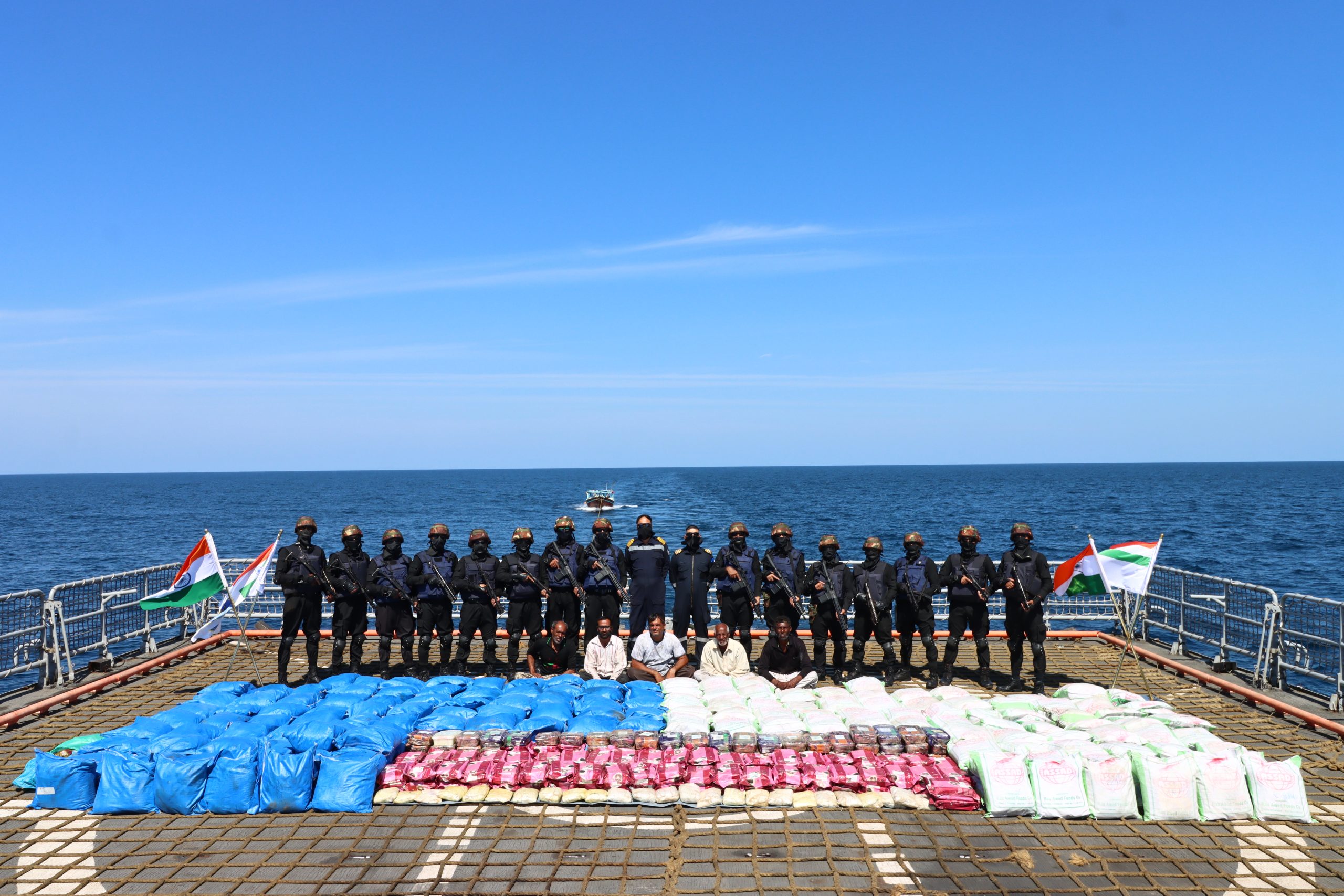 Indian Navy and NCB seize record 3.3 tonnes of narcotics in joint operation