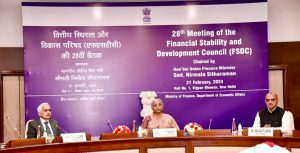 Finance Minister chairs 28th meeting of Financial Stability and Development Council in New Delhi