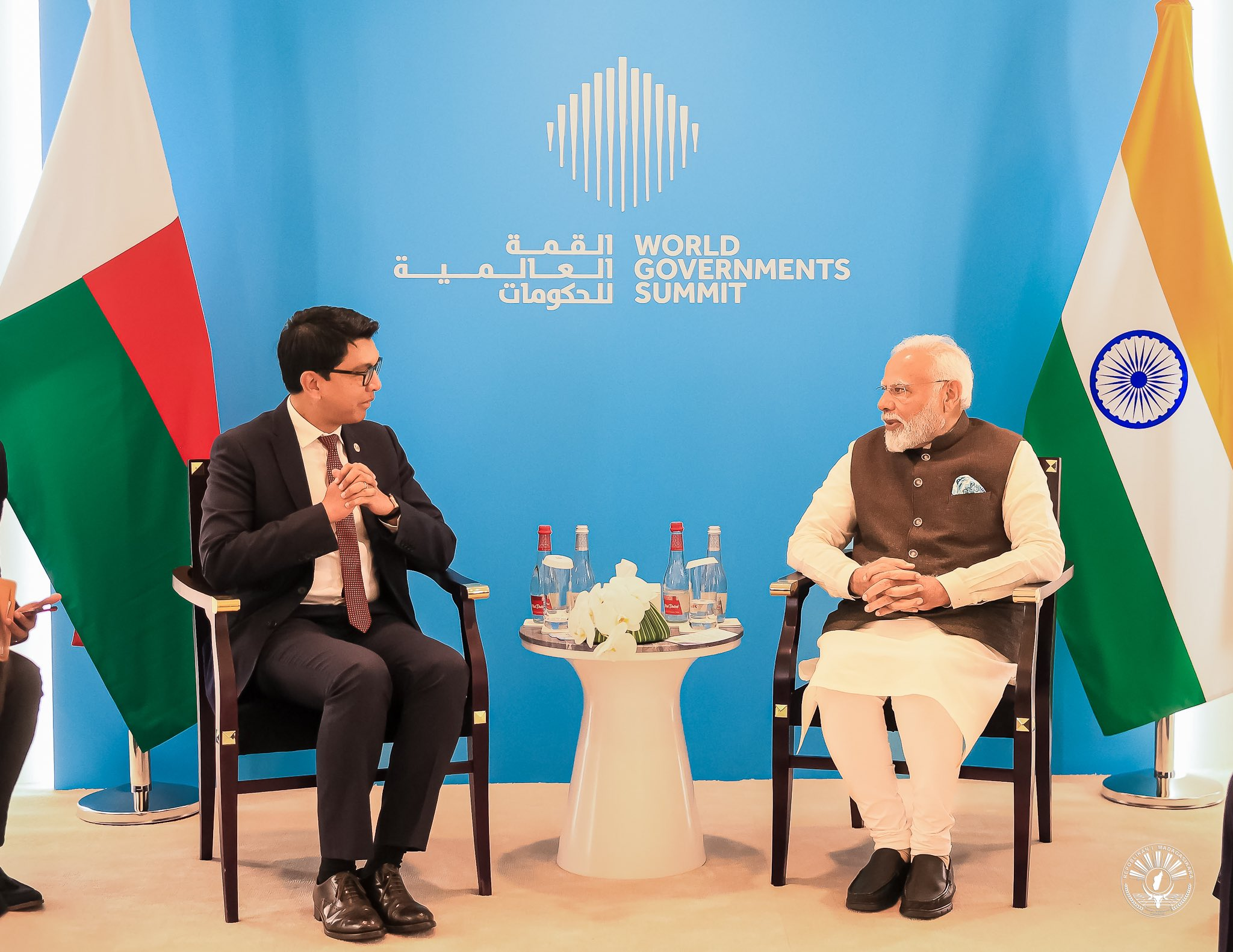 PM Modi Meets Madagascar President at Dubai on the sidelines of  World Government Summit