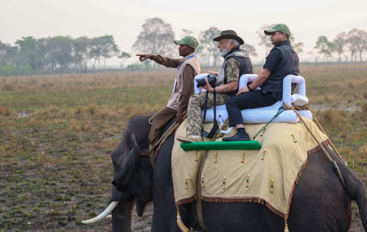 PM Modi takes elephant ride at Assam’s Kaziranga National Park, interacts with Van Durga