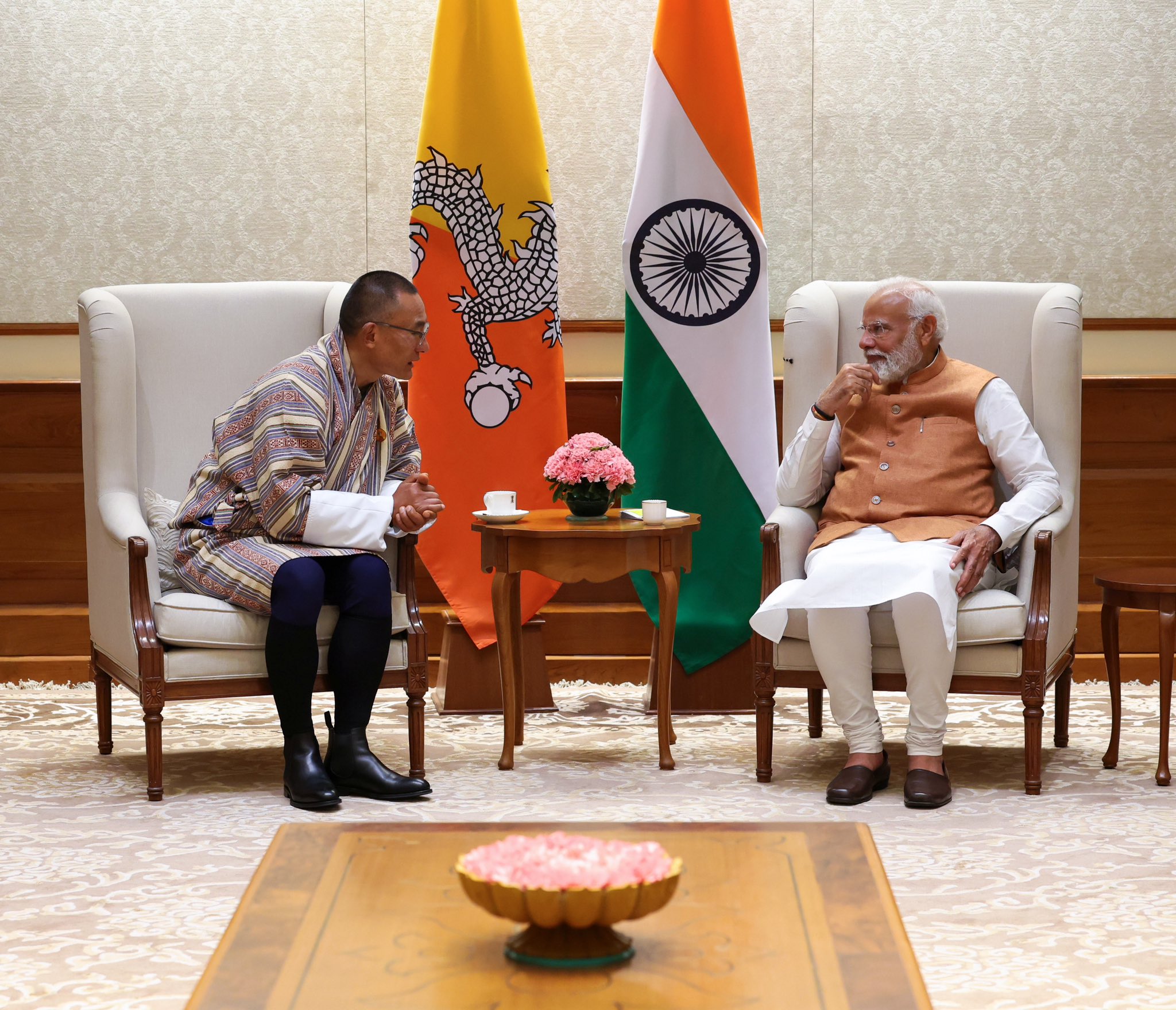 PM Modi holds bilateral meeting with Bhutan PM Tshering Tobgay