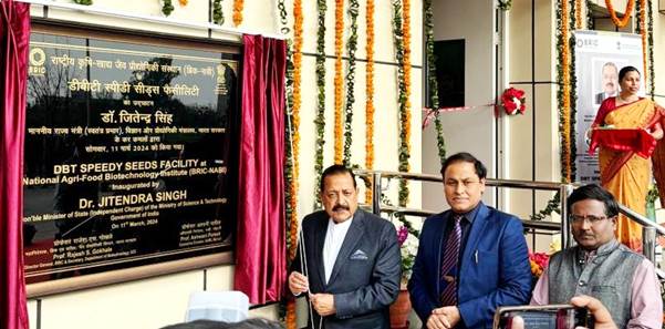 Union Minister Jitendra Singh inaugurates National Speed Breeding Crop Facility in Mohali