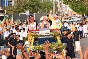 PM Modi holds roadshow in Rajasthan's Dausa