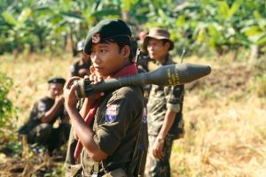 Myanmar rebel group says it withdraws from key town on Thai border