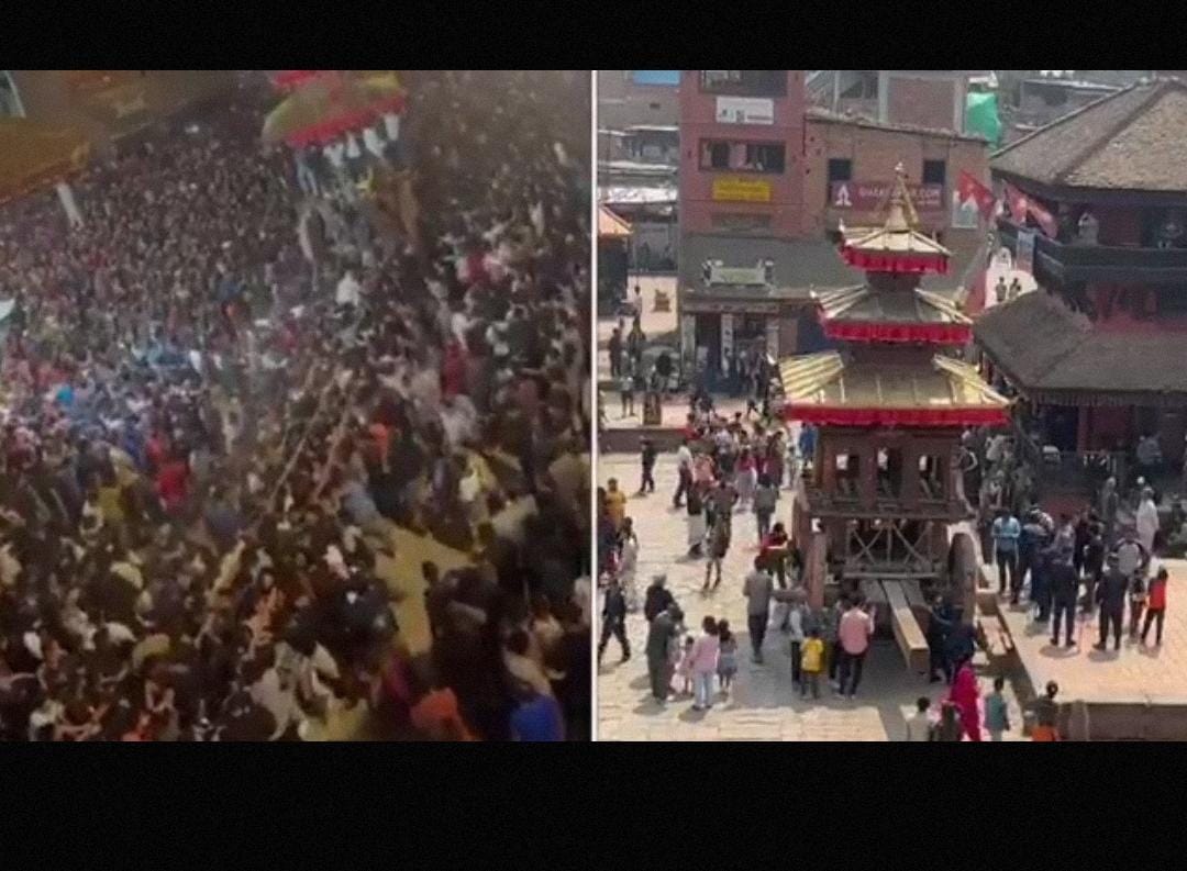 Bisket Jatra starts in Bhaktapur marking Nepalese New Year