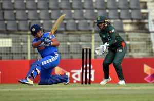 Indian defeat Bangladesh by 44 runs in the first women's International T20 at Sylhet