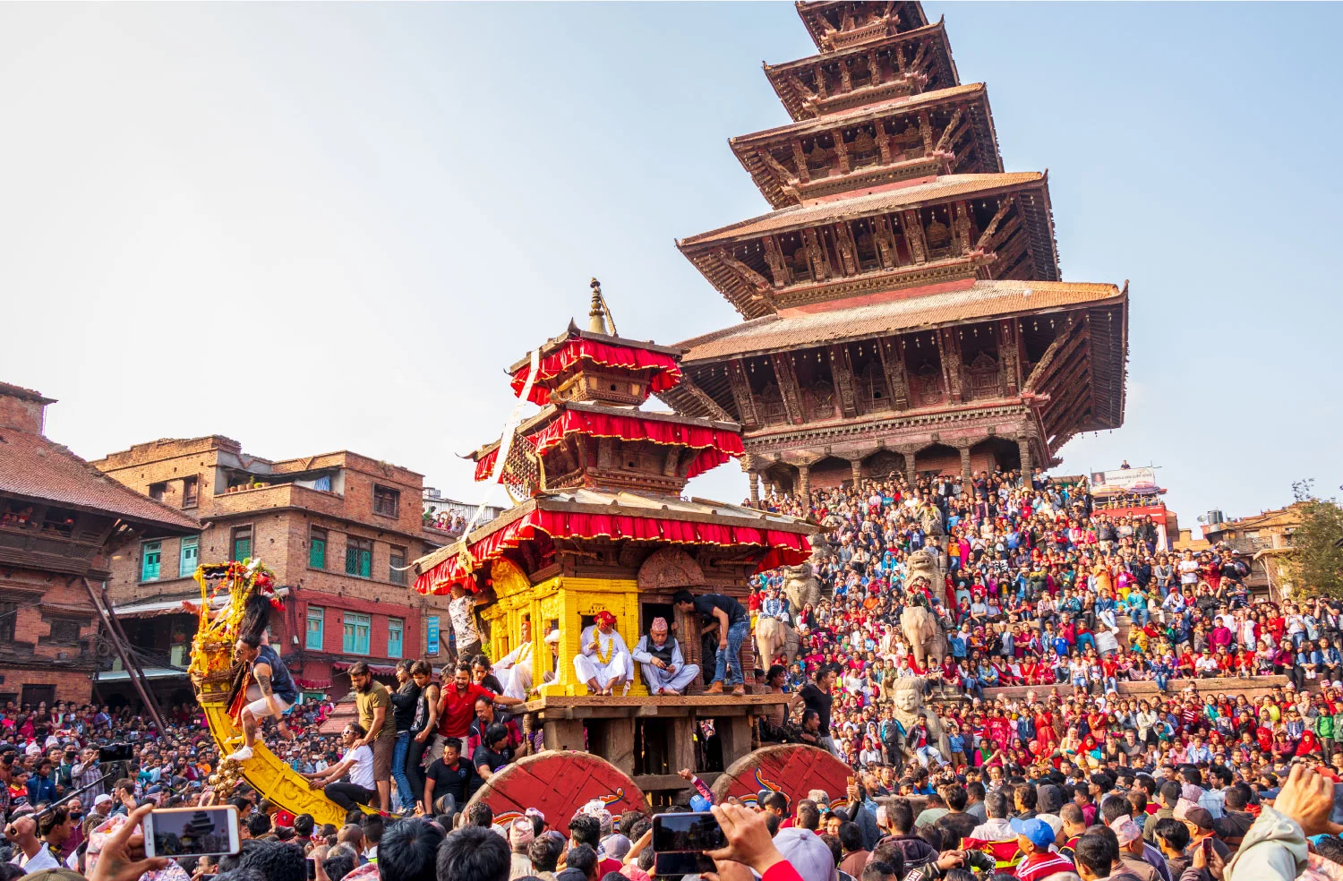 Bisket Jatra ends today showcasing the rich cultural heritage of Bhaktapur in Nepal.