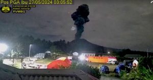 Indonesia's Mount Ibu spews ash cloud 6 km high, villages evacuated
