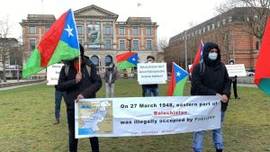 Free Balochistan Movement to protest against Pakistan's nuclear weapons outside 10 Downing Street