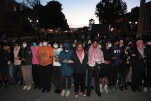 Police mass near UCLA pro-Palestinian protest camp, a day after violent clashes