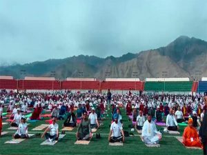 Ladakh: Multi-faith leaders perform yoga in unison in Leh on World Yoga Day