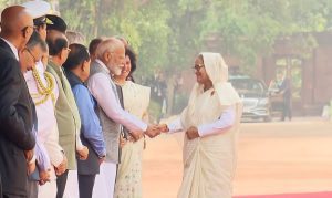 Bangladesh PM Hasina receives ceremonial welcome at Rashtrapati Bhavan