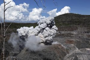 Indonesia's Ibu volcano erupts twice, spewing red-hot lava