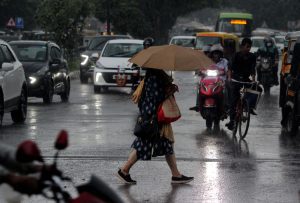 Heavy rainfall brings respite to Delhi residents from sweltering heat