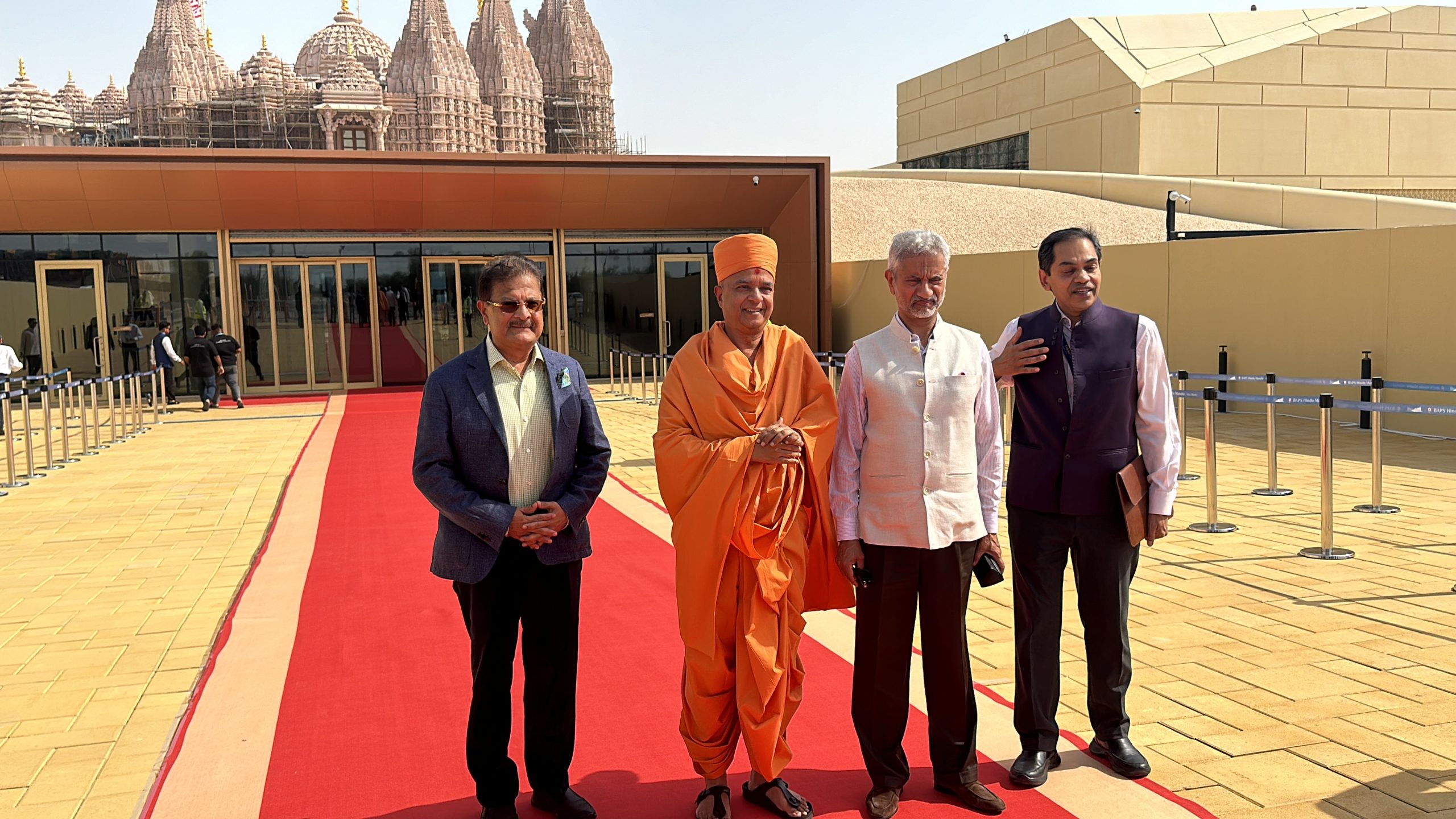 External Affairs Minister Visits Hindu Temple in UAE