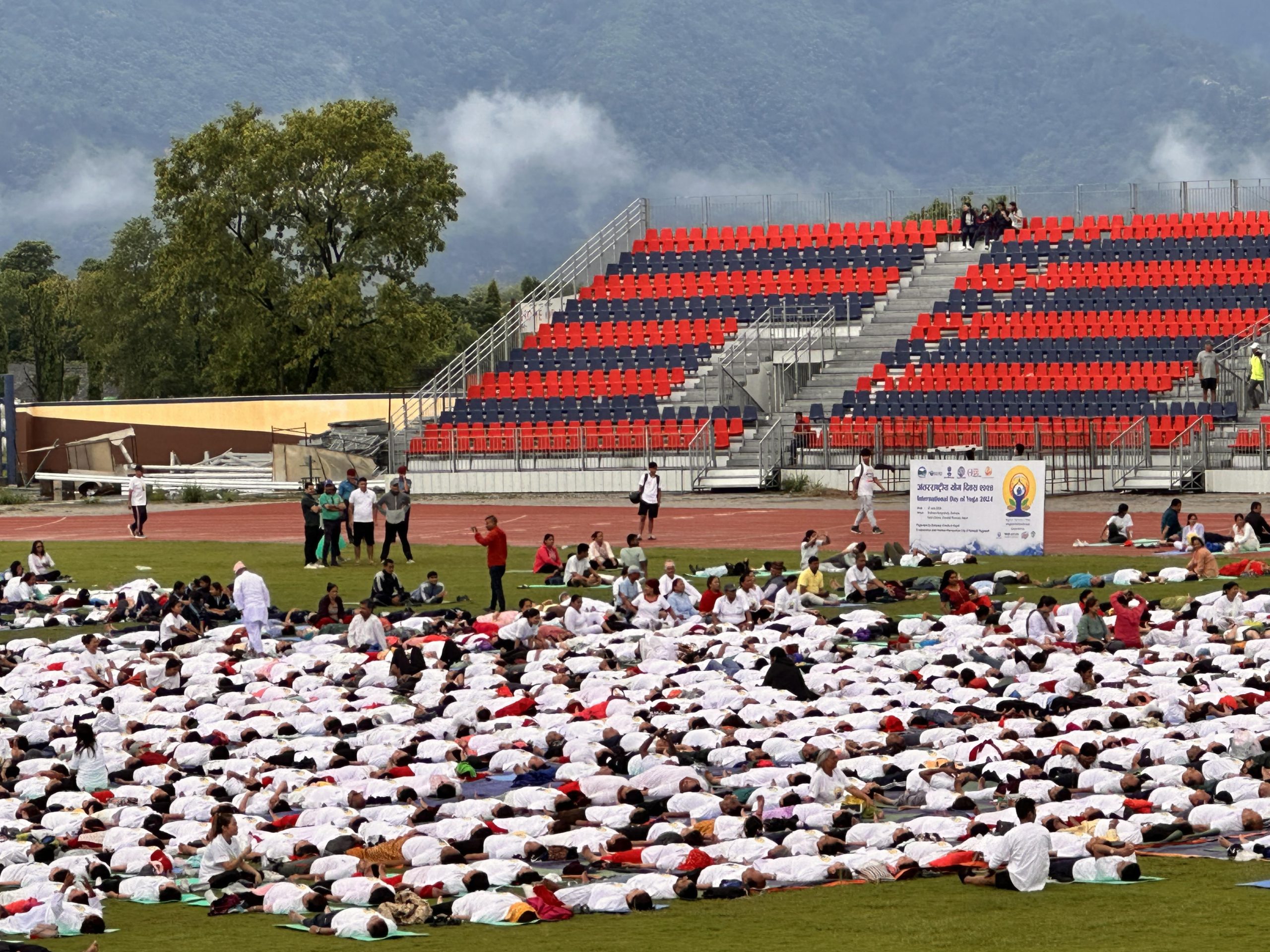 International Yoga Day: Hundreds join Yoga session in Nepal’s Pokhara