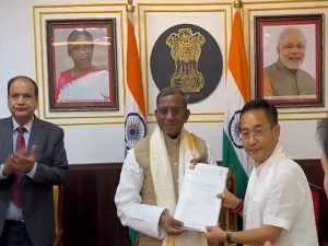 Sikkim: Prem Singh Tamang meets Governor, stakes claim to form new govt