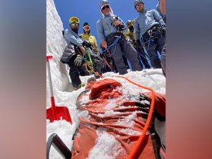 In a special mission, Army mountain warfare school personnel recover remains of fallen comrades