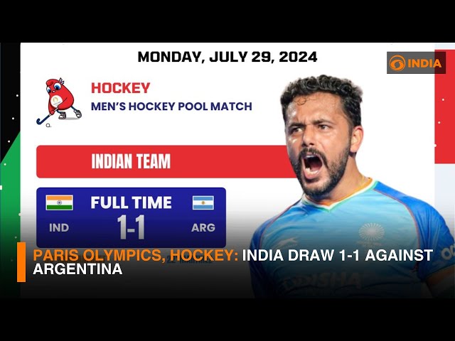 Paris Olympics, Hockey: India draw 1-1 against Argentina