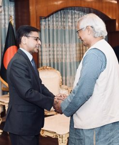 Indian High Commissioner paid his introductory call on to the Chief Advisor to the Bangladesh Government
