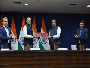 MEA and NSIL sign MoU for grant assistance for the launch of Munal satellite