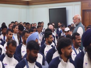 PM Modi hosts Indian athletes after Paris Olympics