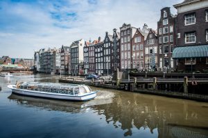 It's a fish, it's a boat? Amphibious vehicles glide through Amsterdam's canals