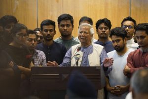 Nobel laureate Yunus arrives to lead Bangladesh, calls for law and order