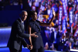 Democratic National Convention: Barack and Michelle Obama rally for Kamala Harris
