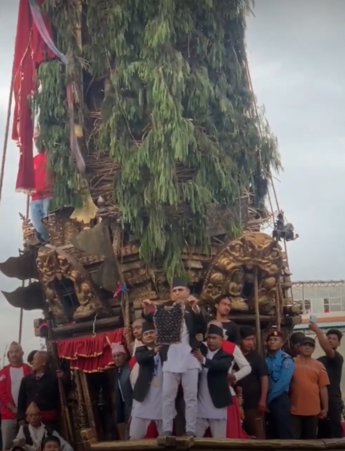 With celebration of Bhote Jatra, the longest chariot procession in Nepal comes to an end